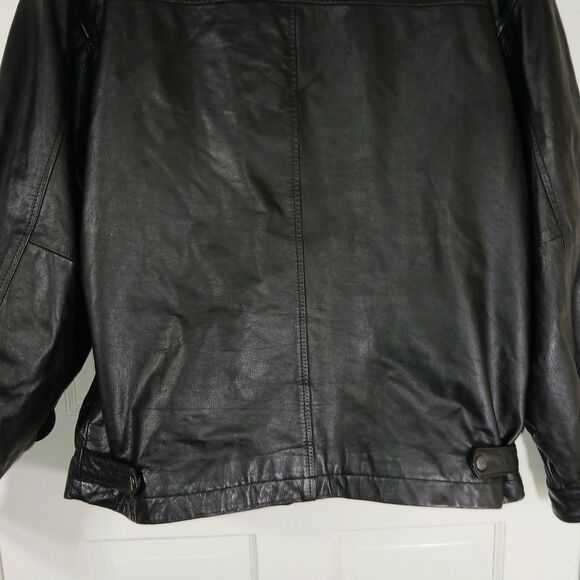 ​Torriani Ispiraizone Italiana Men's Black Leather Jacket L Bomber Style Mod - Picture 13 of 16